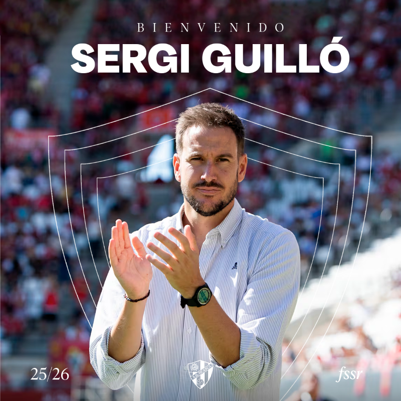 SDHuesca's tweet photo. OFICIAL | Sergi Guilló, nuevo entrenador de la SD Huesca. 

➕  𝐽𝑢𝑣𝑒𝑛𝑡𝑢𝑑 𝑦 𝑎𝑚𝑏𝑖𝑐𝑖𝑜́𝑛 𝑝𝑎𝑟𝑎 𝑒𝑙 𝑏𝑎𝑛𝑞𝑢𝑖𝑙𝑙𝑜 𝑎𝑧𝑢𝑙𝑔𝑟𝑎𝑛𝑎.

¡𝗕𝗶𝗲𝗻𝘃𝗲𝗻𝗶𝗱𝗼, 𝗦𝗲𝗿𝗴𝗶! 🙌