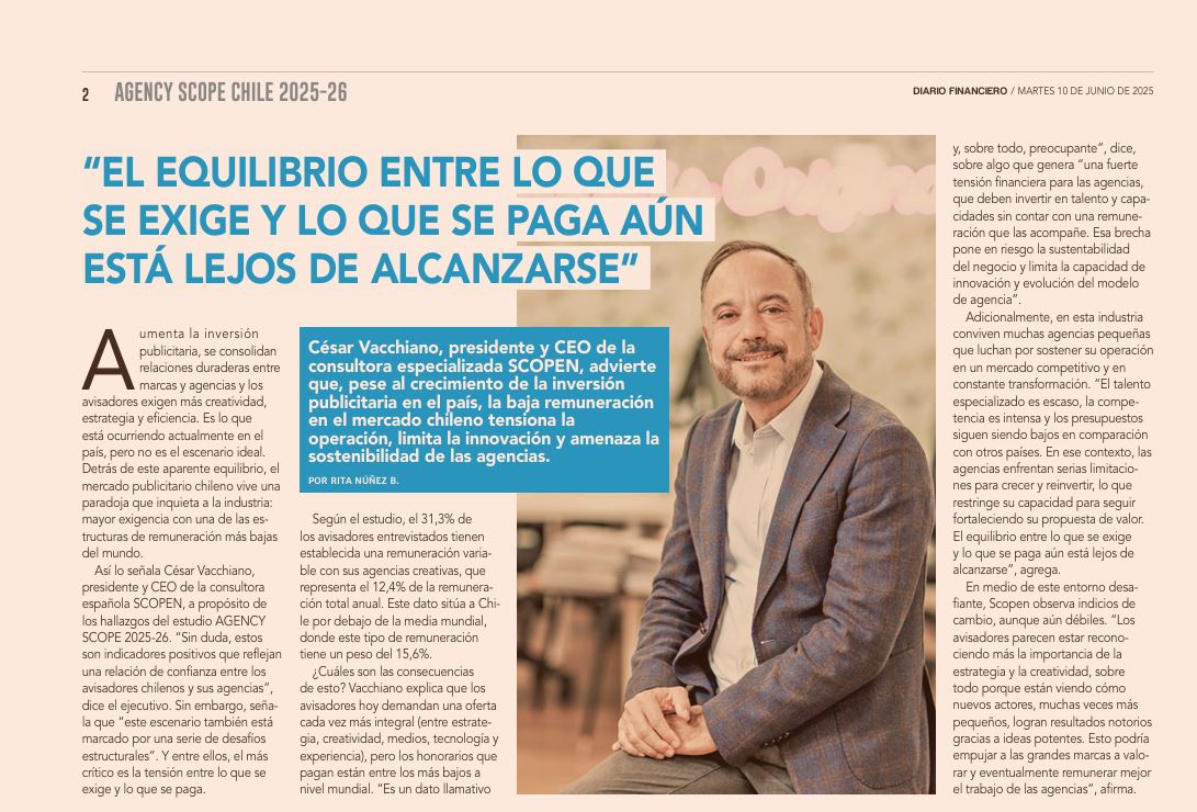 📰 Ya está disponible el especial de <a href="/DFinanciero/">Diario Financiero</a> sobre el AGENCY SCOPE Chile 2025/26

Nos enorgullece ser parte de este análisis clave de la industria del marketing y la publicidad en Chile

Puedes leerlo aquí 👇🏻df.cl/noticias/site/…

#diariofinanciero #AGENCYSCOPEChile