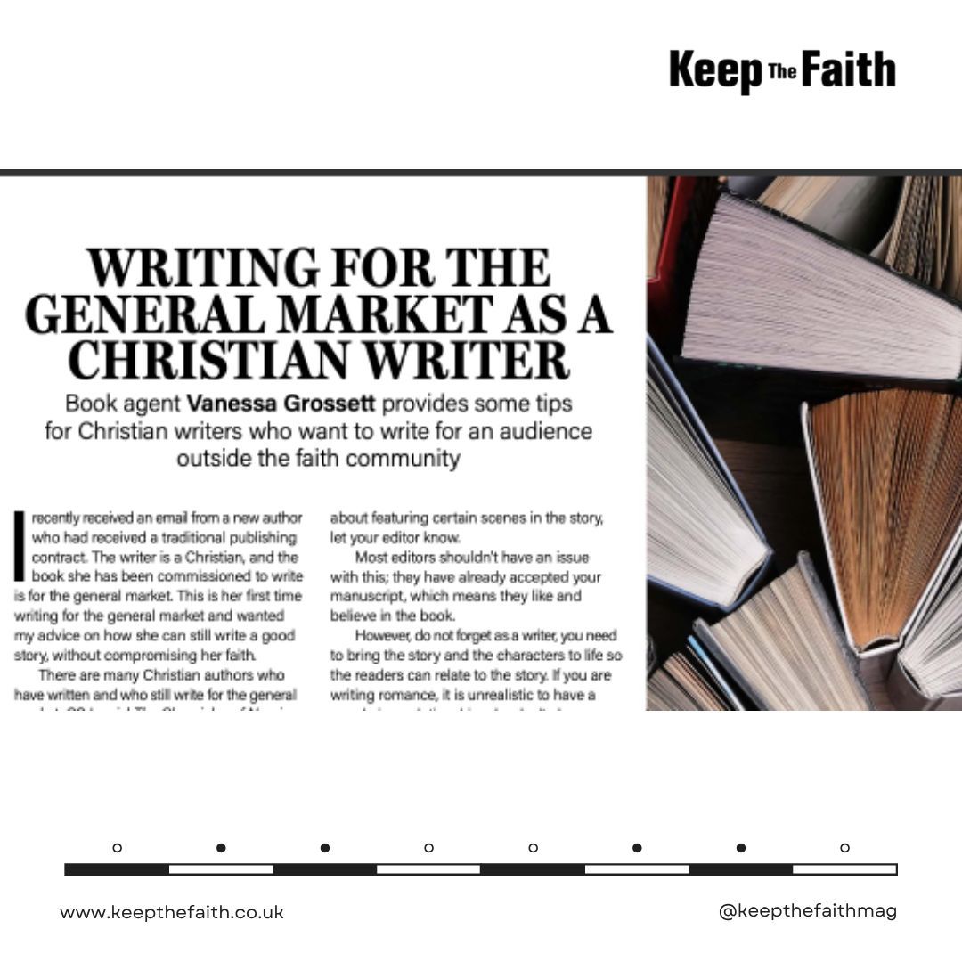 Are you a Christian who wants to write for the general market.  Check out these tips from book agent Vanessa Grossett 
@vanessa_literary

Click link in bio or visit bit.ly/KTFJune2025 to read

#writing #faith #books #author #keepthefaith