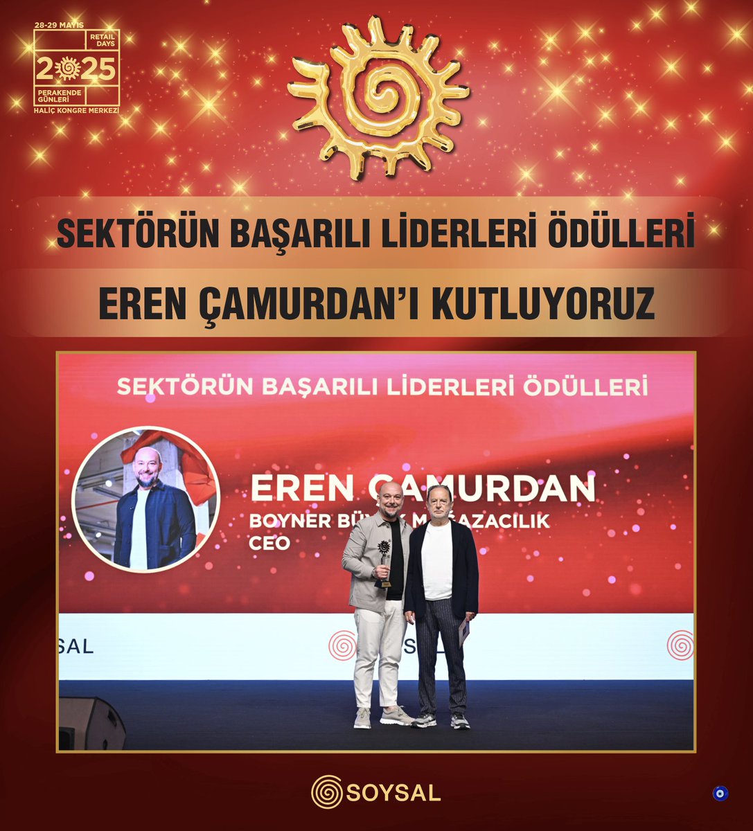 Sektör Lideri EREN ÇAMURDAN - Kutluyoruz #perakendegünleri #soysal #burasıperakendegünleri #retaildays #retaildaysistanbul #PG25 <a href="/erencamurdan/">Eren Çamurdan</a> <a href="/boyneronline/">Boyner</a>