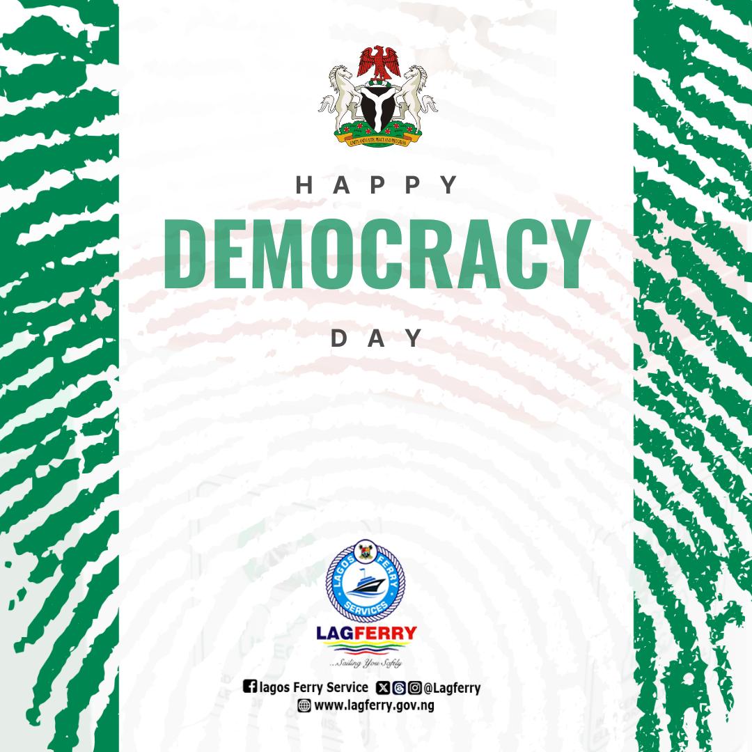 June 12: Democracy is alive in Nigeria!

HAPPY DEMOCRACY DAY

From- Your Sailors @ LAGFERRY
