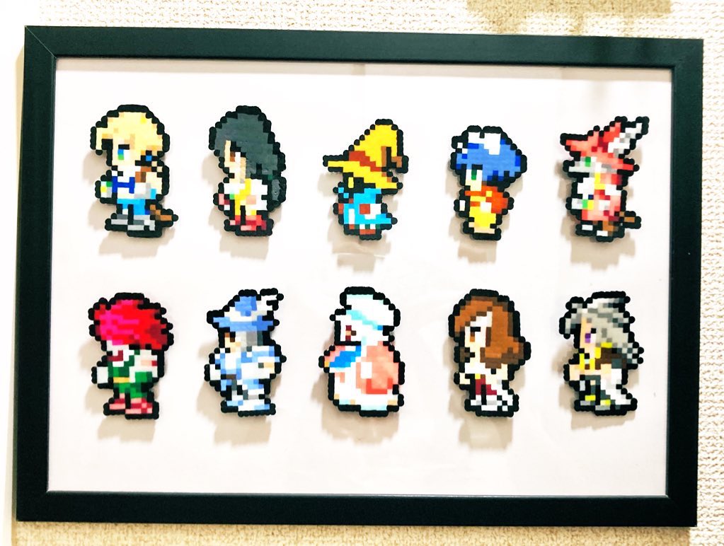 acediatori's tweet image. FF9の間違えて消しちゃったから再掲💦 FF10も作ったよ〜〜✨🌟🎉 #アイロンビーズ #FF9 #FF10
