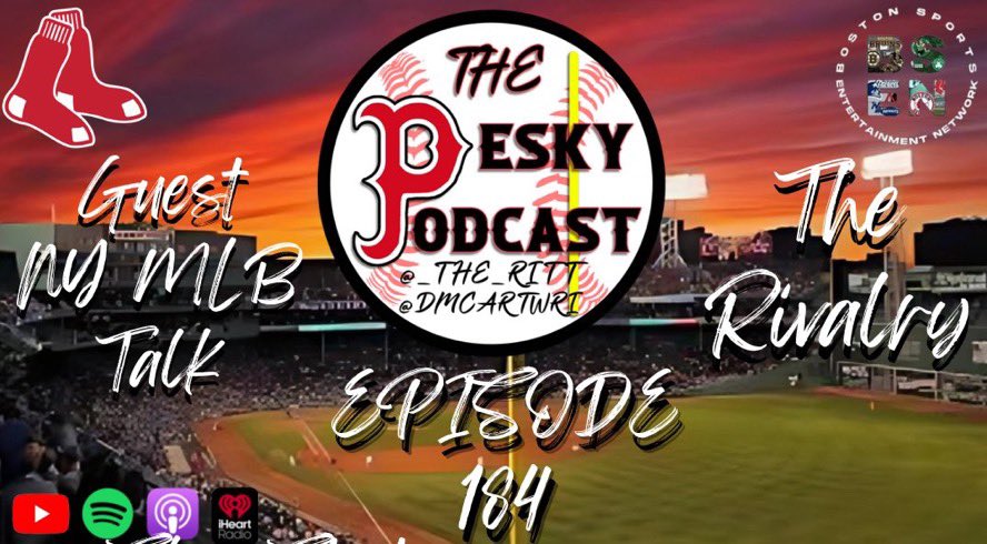 Pesky Podcast (@pesky_podcast) on Twitter photo New Episode Alert
The Pesky Podcast The Rivalry
Episode 184 Linktree- linktr.ee/thepeskypodcast
Guest <a href="/nymlbtalk/">NY MLB Talk</a>
<a href="/fadelinez_/">Rob Anglin</a>
<a href="/BCX3Baseball/">BCX3 Baseball</a>
<a href="/_the_ritt/">The Ritt</a>
#RedSox #dirtywater 📷 New Episode Alert
The Pesky Podcast The Rivalry
Episode 184 Linktree- linktr.ee/thepeskypodcast
Guest <a href="/nymlbtalk/">NY MLB Talk</a>
<a href="/fadelinez_/">Rob Anglin</a>
<a href="/BCX3Baseball/">BCX3 Baseball</a>
<a href="/_the_ritt/">The Ritt</a>
#RedSox #dirtywater 📷