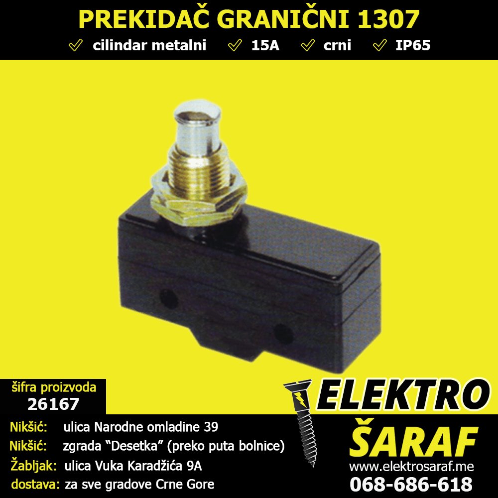 ELEKTROSARAF's tweet image. 🟡 PREKIDAČ GRANIČNI 1307 🟡
tinyurl.com/5b7dpufy
#prekidač #prekidači #granični #krajni #cilindar #metalni #IP65 #crni #Nikšić #Žabljak #CrnaGora #elektromaterijal #elektro #rasvjeta #LEDrasvjeta #šrafovskaroba #brave #alati #boje #lakovi #ulja #ELEKTROŠARAF #TRGOTEHNA