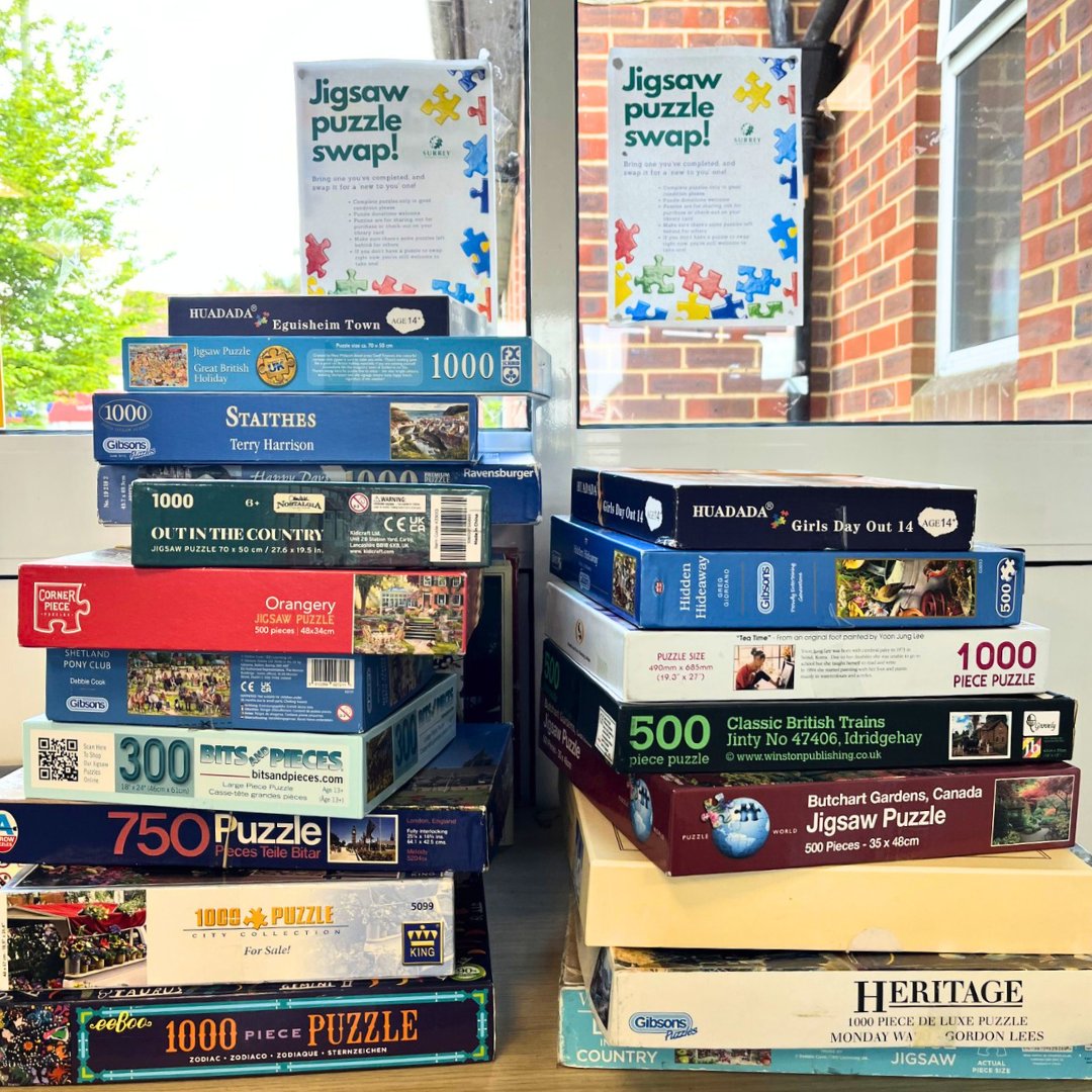 AshLibrary's tweet image. Try out our puzzle swap at Ash Library! 🧩

Bring along a puzzle to swap with one that&apos;s new to you!

@SurreyLibraries 

#AshLibrary #SurreyLibraries #Ash #Surrey #PuzzleSwap