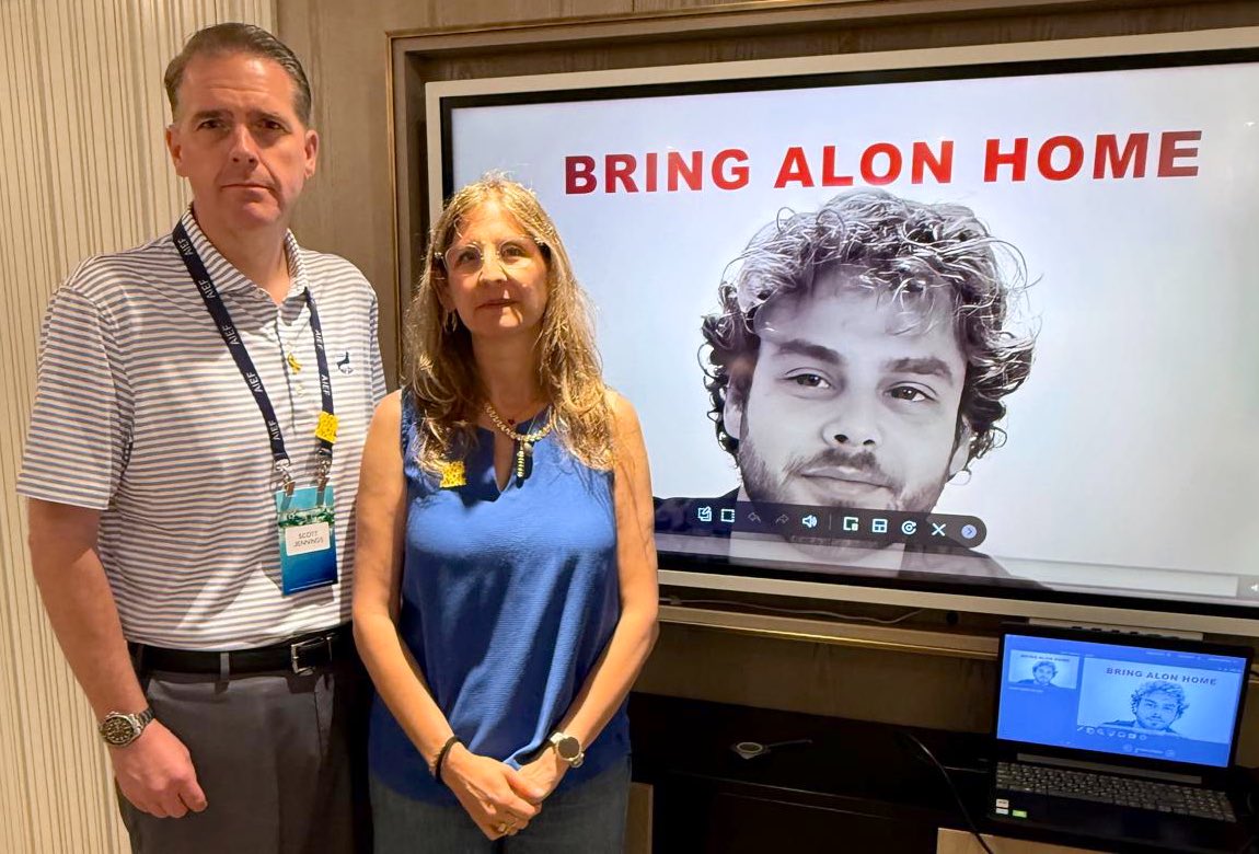 This morning I met with Idit Ohel, mother of Alon, one of the hostages still held by Hamas in Gaza. Alon was at Nova Music Festival on Oct 7. He was severely injured but still one of ~20 who are alive. Pray for Alon’s return &amp; for all remaining hostages. Alon is Not Alone.🎗️