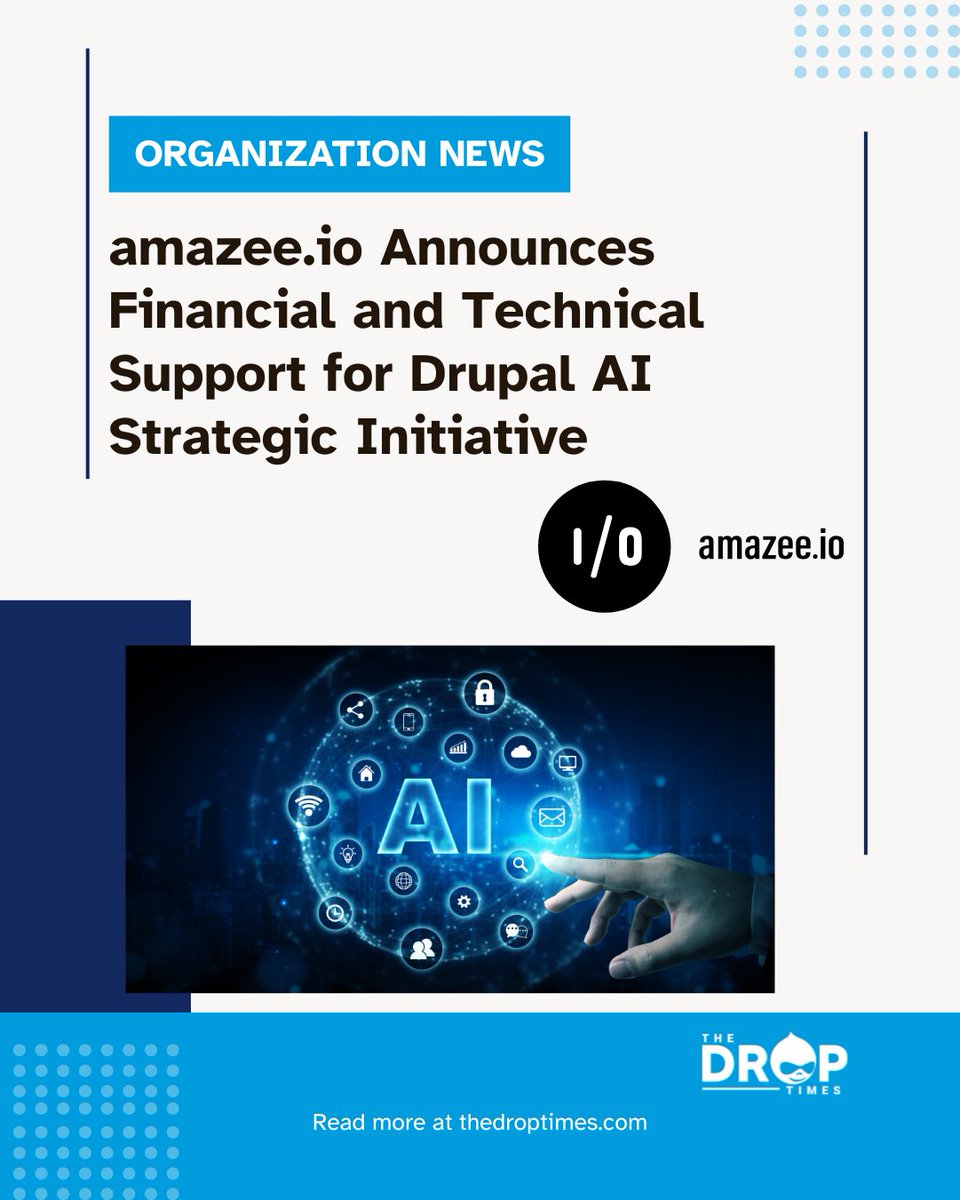 thedroptimes's tweet photo. 🤖 @amazeeio  backs the #Drupal AI Initiative with $20K and dev time to help make Drupal AI-native. The goal? Bring modular AI tools into core—like media libraries or WYSIWYG.

Contributors get free https://t.co/7o65OGeskd access too 👉 https://t.co/vN2DoKNtpw https://t.co/bfWQP3whzo