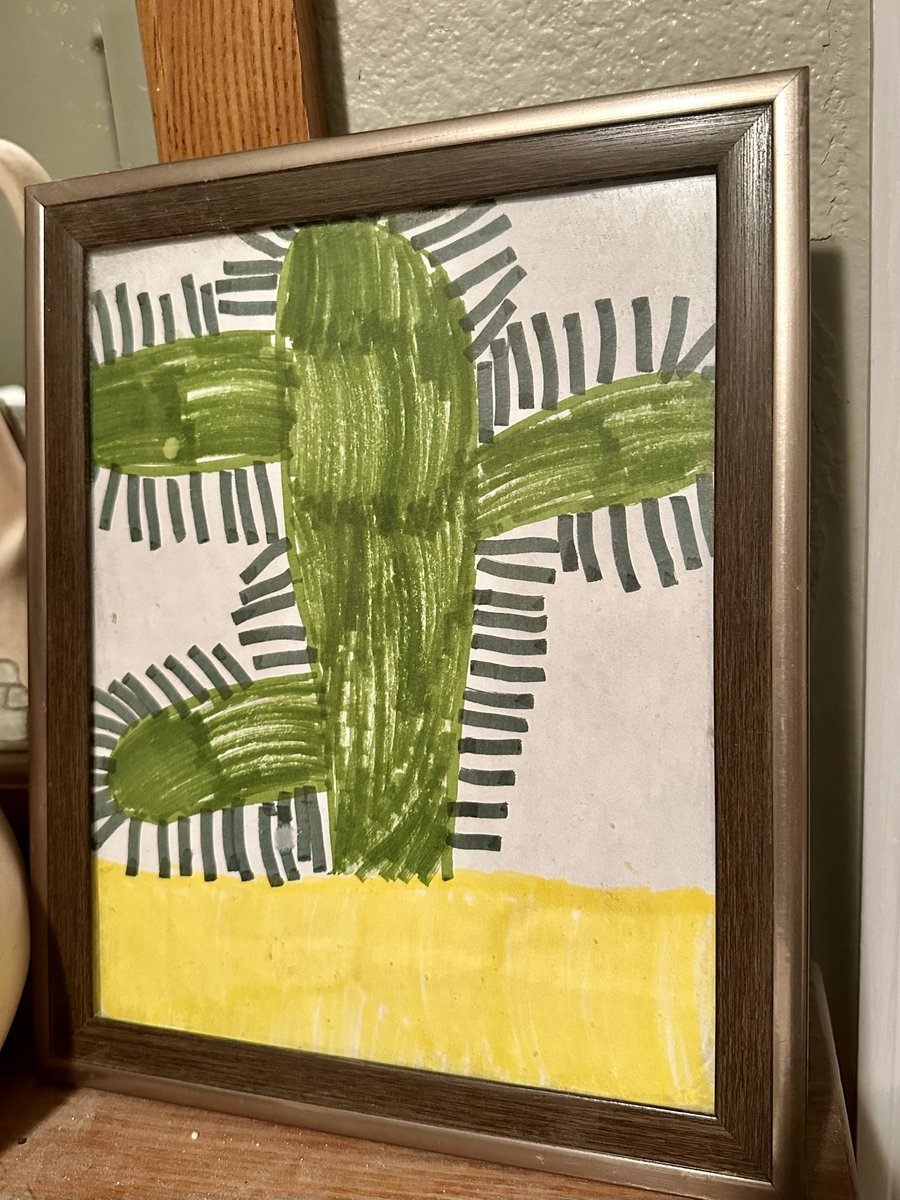 Art isn’t about the end product as much is it is about the one who *created* the art. I value this marker drawing of a cactus because my son made it for me. Don’t expect me to care about something made by AI. The value is found in the creator not the created.