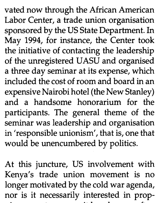 This is from an article written by Willy Mutunga and Ali Mazrui on the Anglo interference in UASU.

The link is here, and is open access. jstor.org/stable/4006326