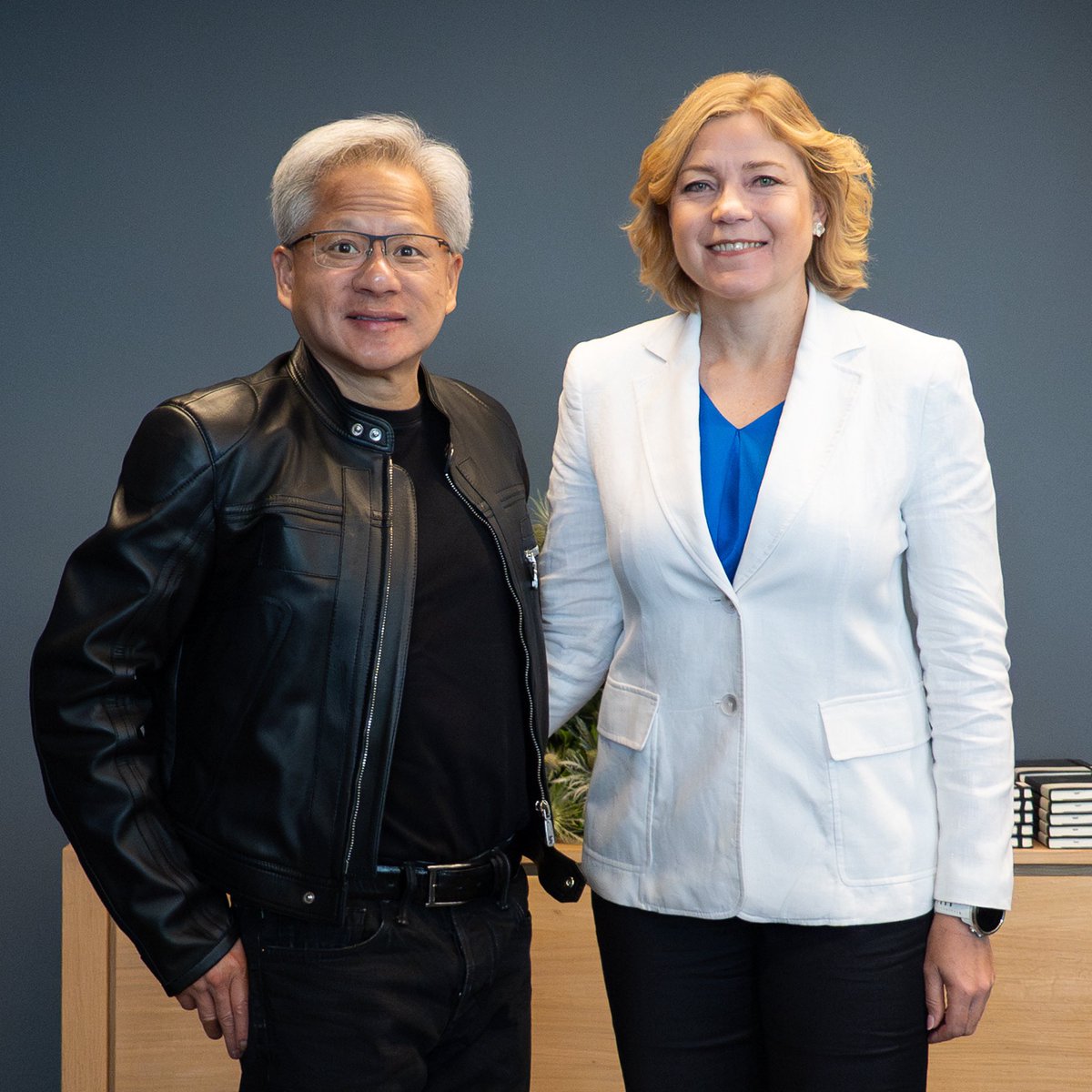 NVIDIA Newsroom (@nvidianewsroom) on Twitter photo In Paris, NVIDIA CEO Jensen Huang met with EVP of the European Commission <a href="/HennaVirkkunen/">Henna Virkkunen</a> to discuss Europe’s goal to become the AI Continent.
NVIDIA is eager to support Europe in building AI infrastructure and empowering developers to accelerate innovation and economic growth. In Paris, NVIDIA CEO Jensen Huang met with EVP of the European Commission <a href="/HennaVirkkunen/">Henna Virkkunen</a> to discuss Europe’s goal to become the AI Continent.
NVIDIA is eager to support Europe in building AI infrastructure and empowering developers to accelerate innovation and economic growth.