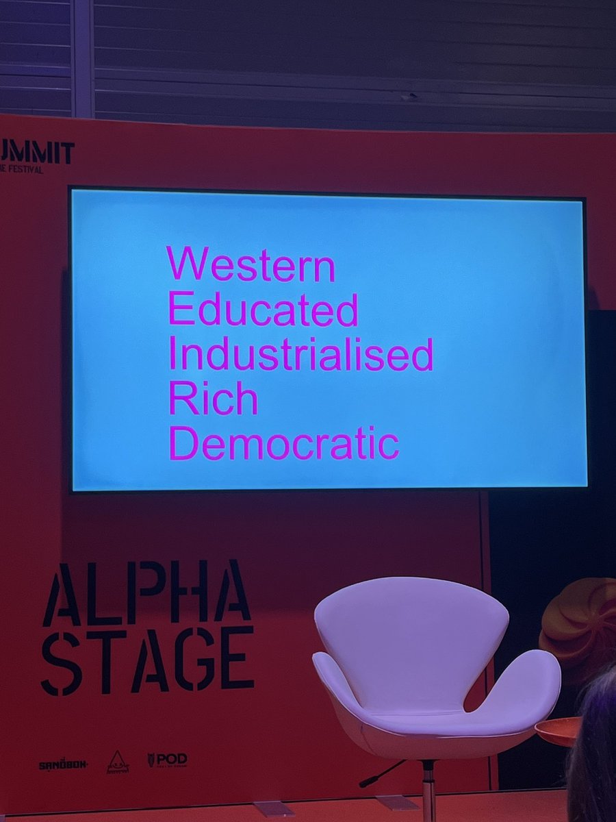 MaartenSmakman's tweet image. 9/14 Powerful insights on trust, shared memory and beauty in the talk of Nadine Johnson on AI-mericanisation (🫶WEIRD-model) and the panel on art &amp;amp; intelligent systems with a.o. @travisleroy @xCROSSLUCID. These for me hit a deeper chord in how to think about cultural continuity.