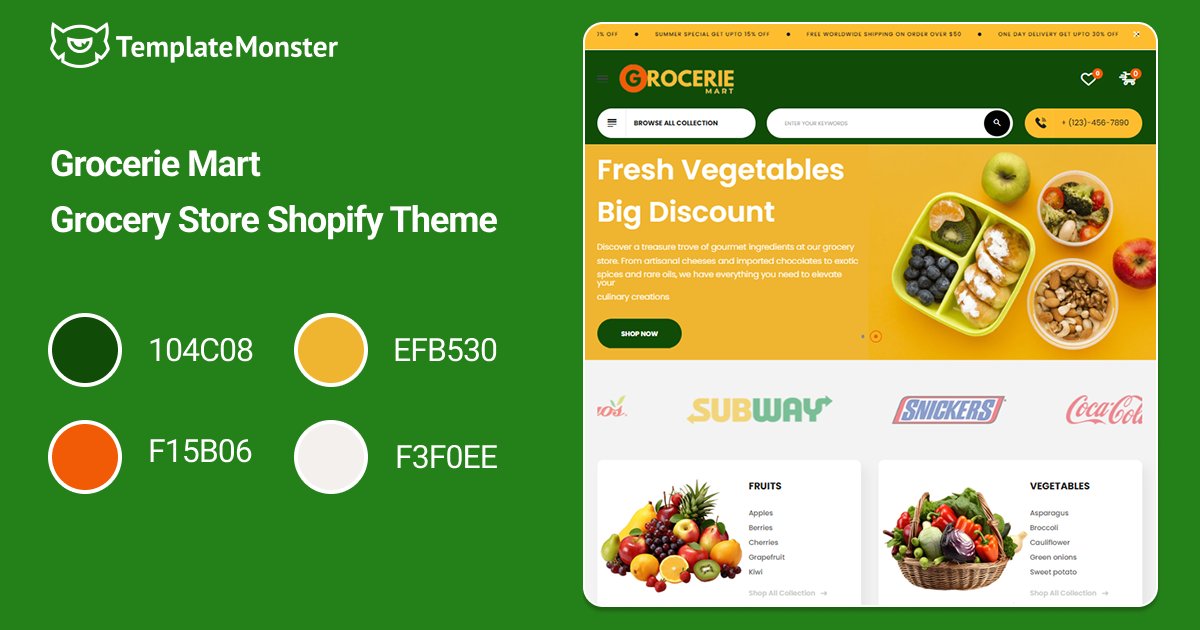 Grocerie Mart - Fresh Food &amp; Grocery Store #ShopifyTheme &gt;&gt; cutt.ly/1rQdS0Ab

An attractive and versatile Shopify theme designed for a wide range of shops.