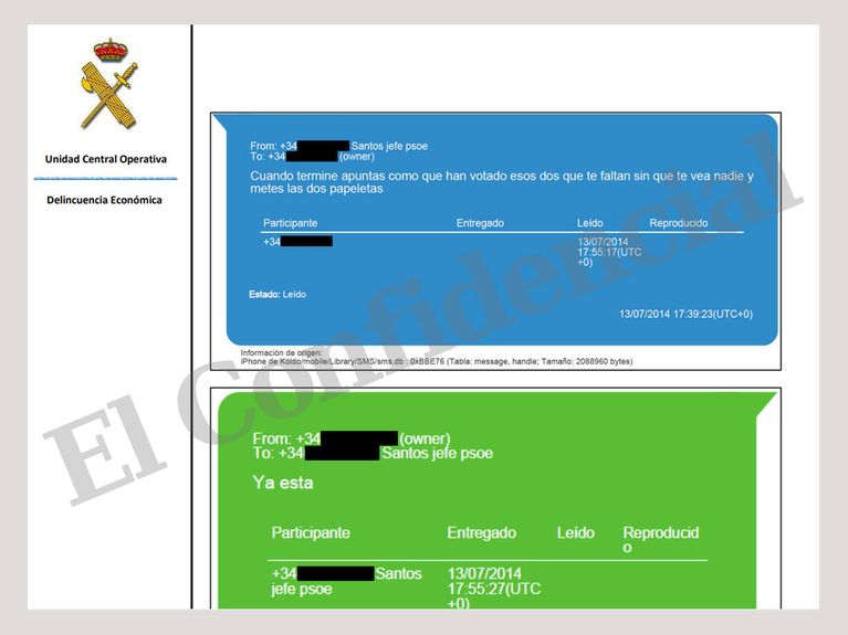 ❗️🇪🇸 GRAVISIMO:
El Confidencial muestra un mensaje que revela como Santos Cerdán amañó las primarias que ganó Pedro Sánchez en 2014:
"Mete dos papeletas"

EL PSOE ES UNA MAFIA, EL SANCHISMO UNA ORGANIZACIÓN CRIMINAL