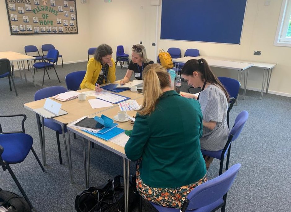 More Emmaus CAT collaboration at the EYFS network yesterday. Some great discussions taking place and supporting our team to make their judgements. @emmauscatcpd