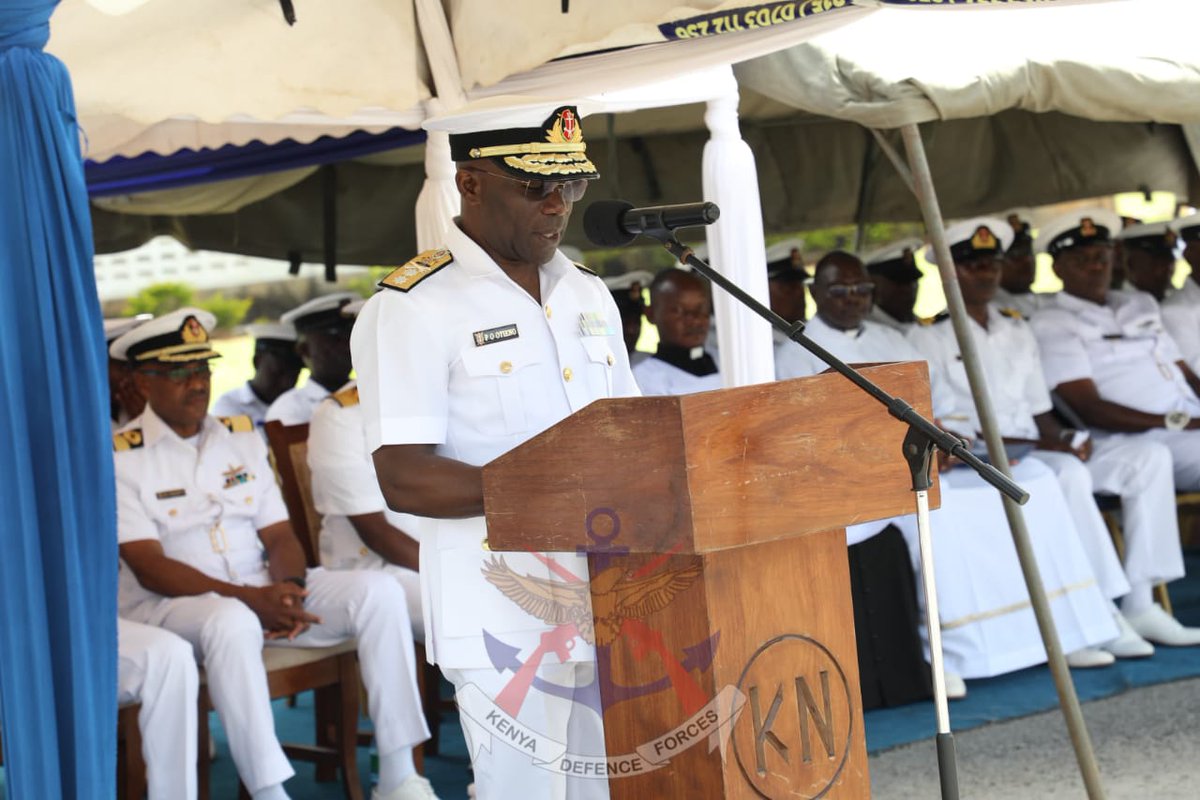 kdfinfo's tweet photo. Commander Kenya Navy, Major General Paul Otieno, presided over the graduation ceremony of the Kenya Navy Junior Officers Course Conversion (JOC-C) Class 030/24 at the Kenya Naval Training College (KNTC) grounds in Mtongwe, Mombasa.

See more: https://t.co/9CNXCCuWhl https://t.co/Vd1HWgetfv
