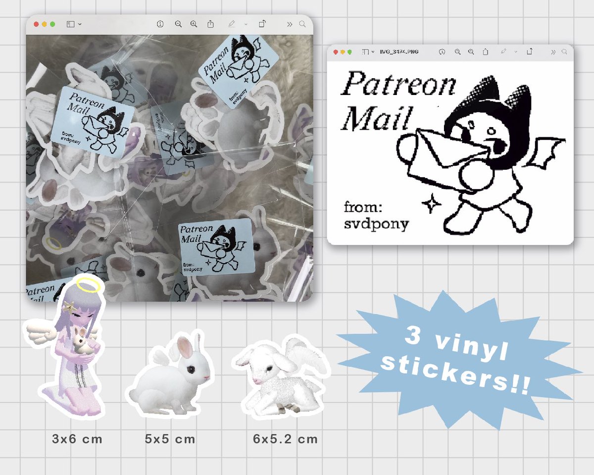 svdpony's tweet image. Just launched Patreon Sticker Club! Join before June ends, to receive 3 vinyl stickers to your mailbox ☆ shipping worldwide ☆