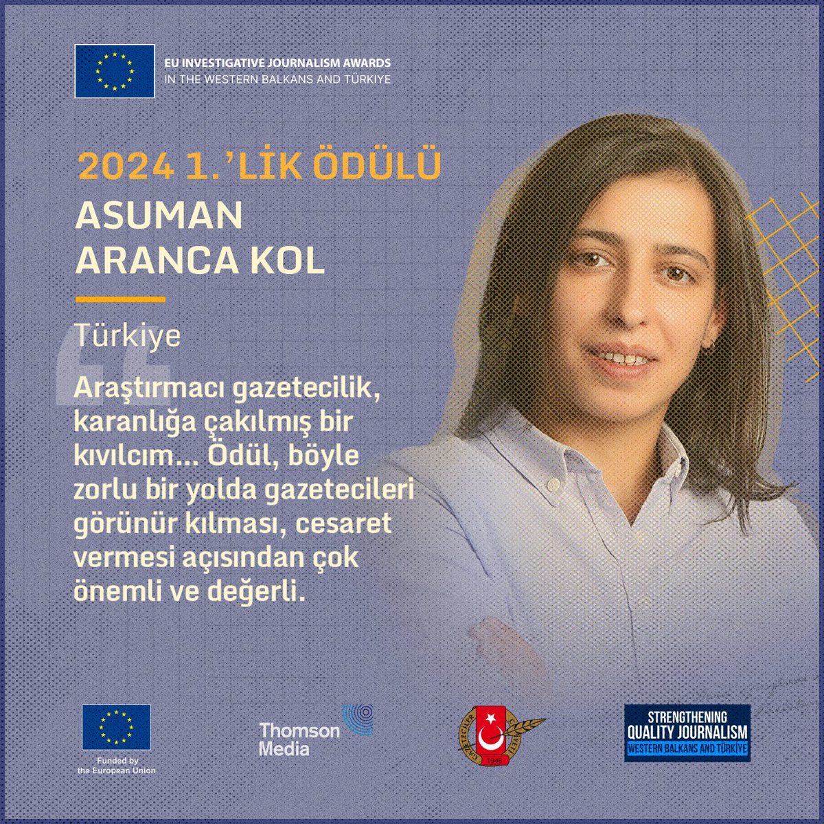 ⚡️ 2025 AB Araştırmacı Gazetecilik Ödülleri için başvurular sürüyor.

📰 Geçen  yıl birincilik ödülü alan Asuman Aranca Kol, Sinan Ateş cinayetinin  arka planını ve siyasi boyutunu gün yüzüne çıkarmıştı.

📢 Son başvuru tarihi: 16 Haziran 

Ayrıntılı bilgi ve başvuru formu için: