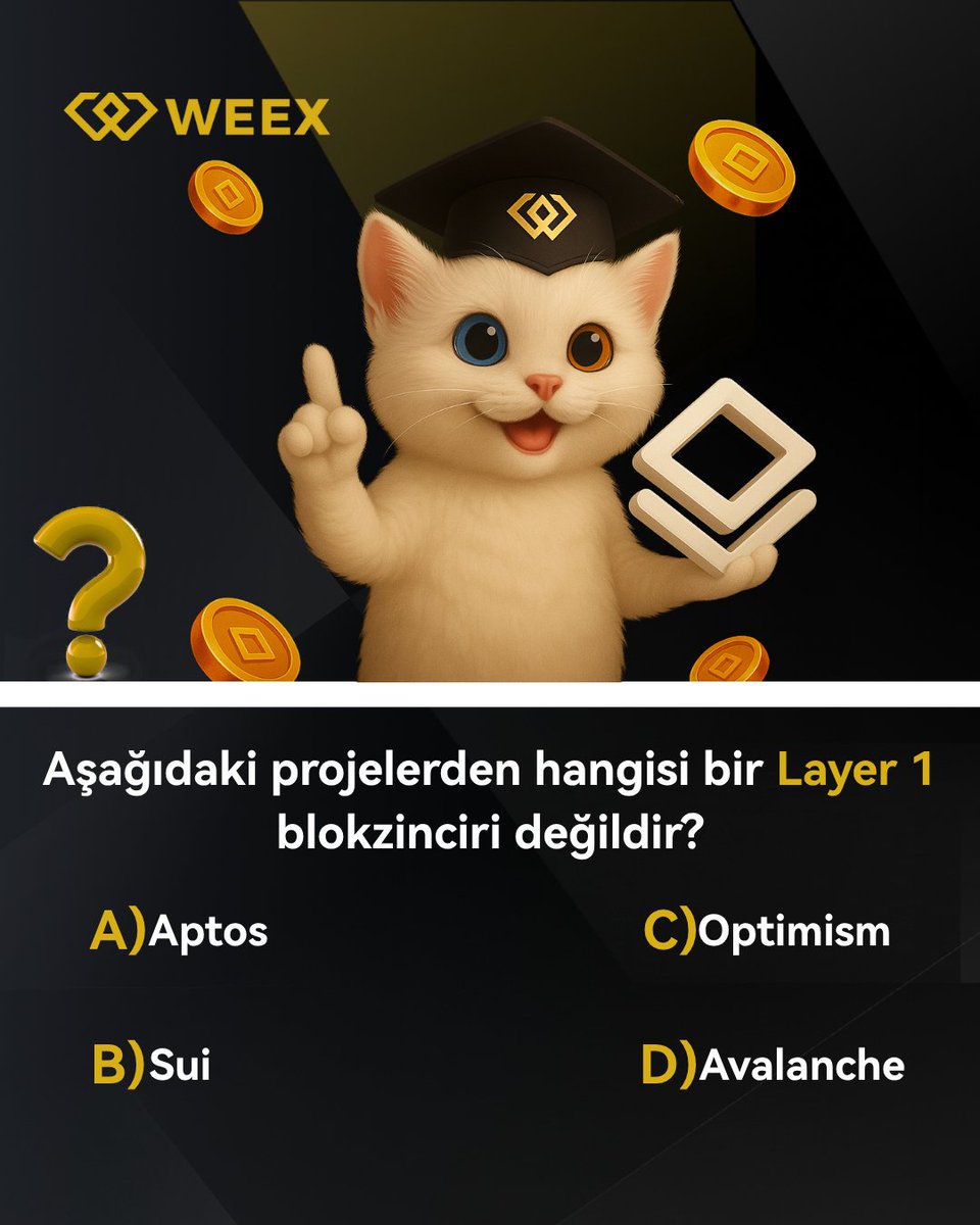 🎓 #WEEX ile 50 $USDT Ödüllü Quiz Zamanı!

🎁 Yorumlara doğru cevabı yazan 5 kişi ödülü paylaşıyor.

Katılım şartları:
1️⃣ <a href="/WEEX_Turkiye/">WEEX Global Türkiye 🇹🇷</a> hesabını takip et
2️⃣ Bu tweet’i beğen + RT’le
3️⃣ Yorumlara doğru cevabı yaz ve 2 arkadaşını etiketle

⏳ Son Katılım: 19 Haziran
#GIVEAWAY