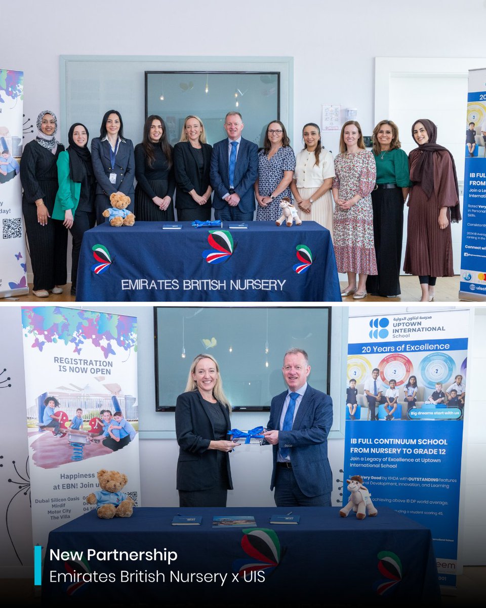 UISDubai's tweet image. We are proud to partner with Emirates British Nursery! It was a pleasure to visit, meet the wonderful team, and tour the nursery. We look forward to working with you 🌟
#WeAreUIS #ProudlyTaaleem
