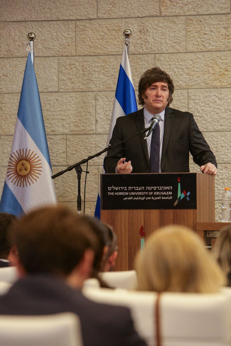 Today we were honored to welcome the President of Argentina, Javier Milei, to Hebrew University.

In a speech to students and faculty, he spoke about Argentina’s economic transformation and the deep ties between Argentina and Israel.

As a gesture of shared values and commitment