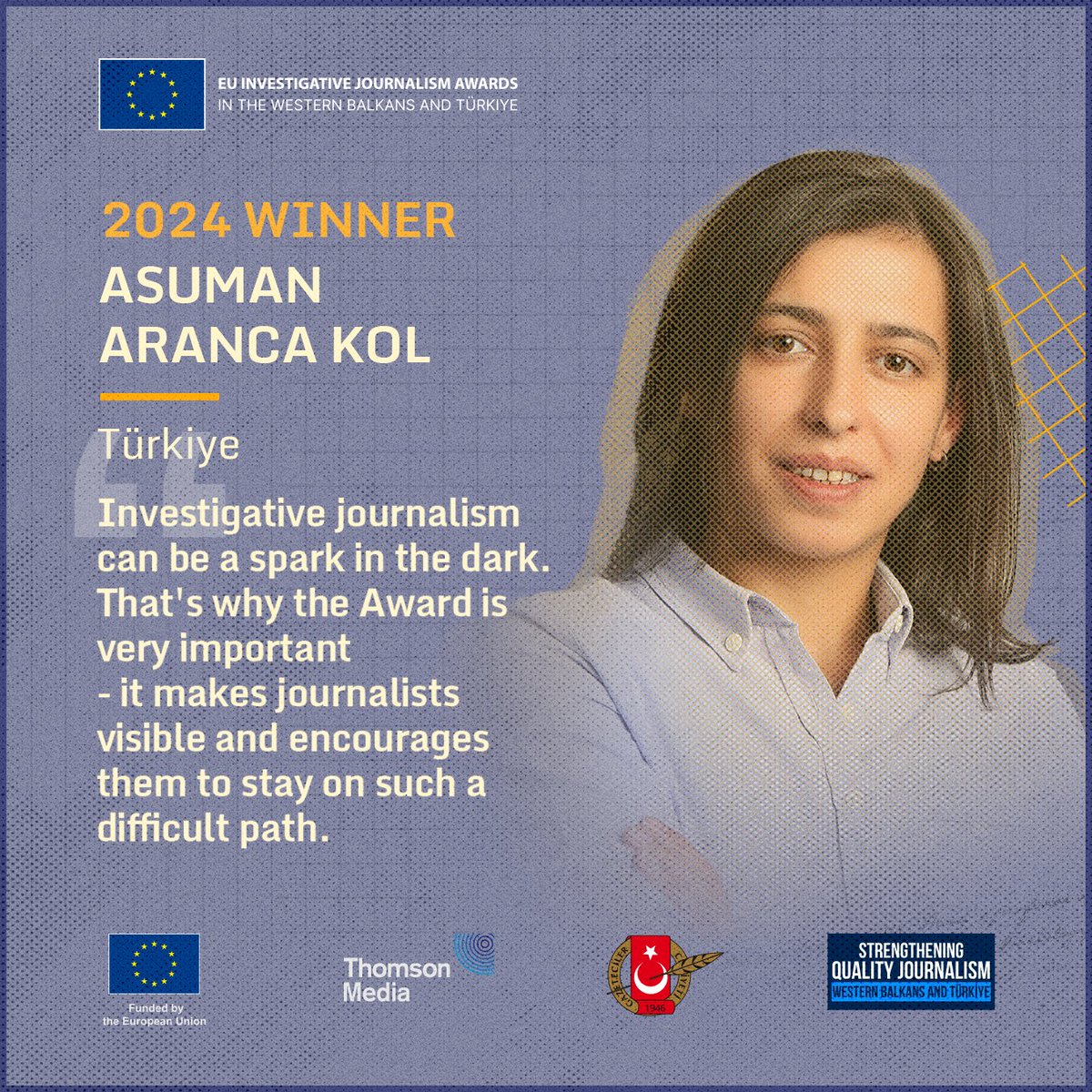 ⚡️ Applications for the 2025 EU Investigative Journalism Awards are still open.

📰 Asuman Aranca Kol, last year’s first prize winner, brought to light the background and political dimensions of the murder of Sinan Ateş.

📢 Deadline for application: 16 June

For detailed