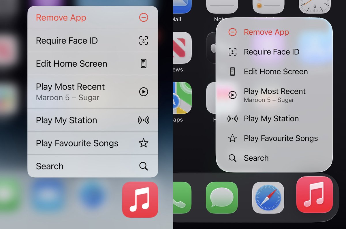 bzamayo's tweet photo. A lot of chat about contrast issues distracts from other changes that are worth discussing. E.G here they removed all the separators between items and decreased font size, and perceptively I feel less confident that I can tap on the right one. https://t.co/2Cugfwm9tl