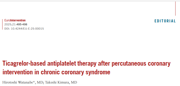 This editorial discussed the evolving role of ticagrelor monotherapy in chronic coronary syndrome (CCS) after PCI, following a TWILIGHT subgroup analysis.
While findings suggest feasibility in high ischaemic risk patients, the authors caution that comparative data vs. clopidogrel