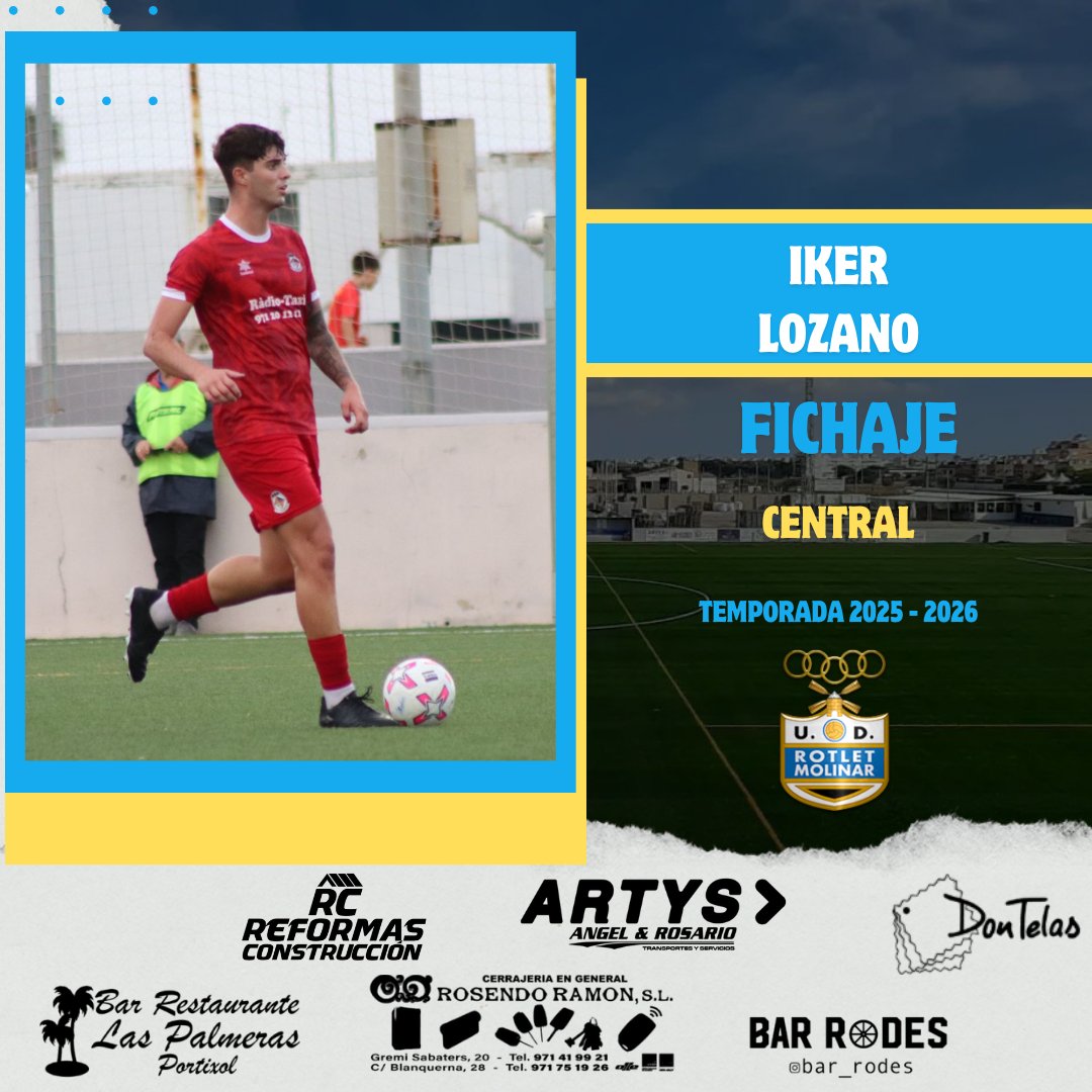 ⚫⚪ PRIMER EQUIPO 
🆕 Iker Lozano ¡¡FICHADO!!
Central joven y contundente, preparado para dar el salto a tercera RFEF y demostrar todo su potencial.
Bienvenido a tu casa!
🤍🖤#SomMolinar #TornamAmbForça