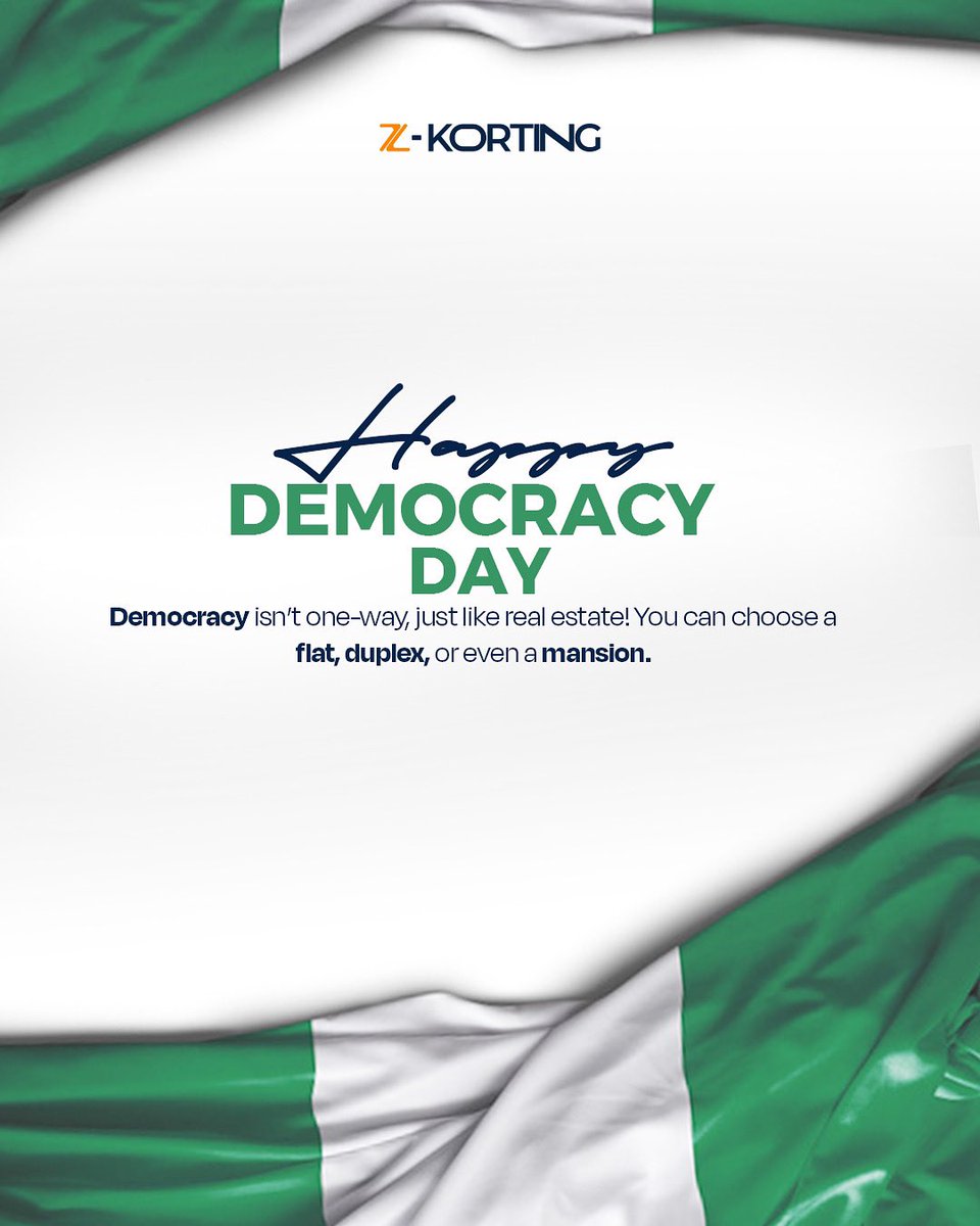 This Democracy Day, we celebrate the power of choice and the freedom to dream big. At Zkorting, we’re giving people the power to own land and secure their future ,one plot at a time.
