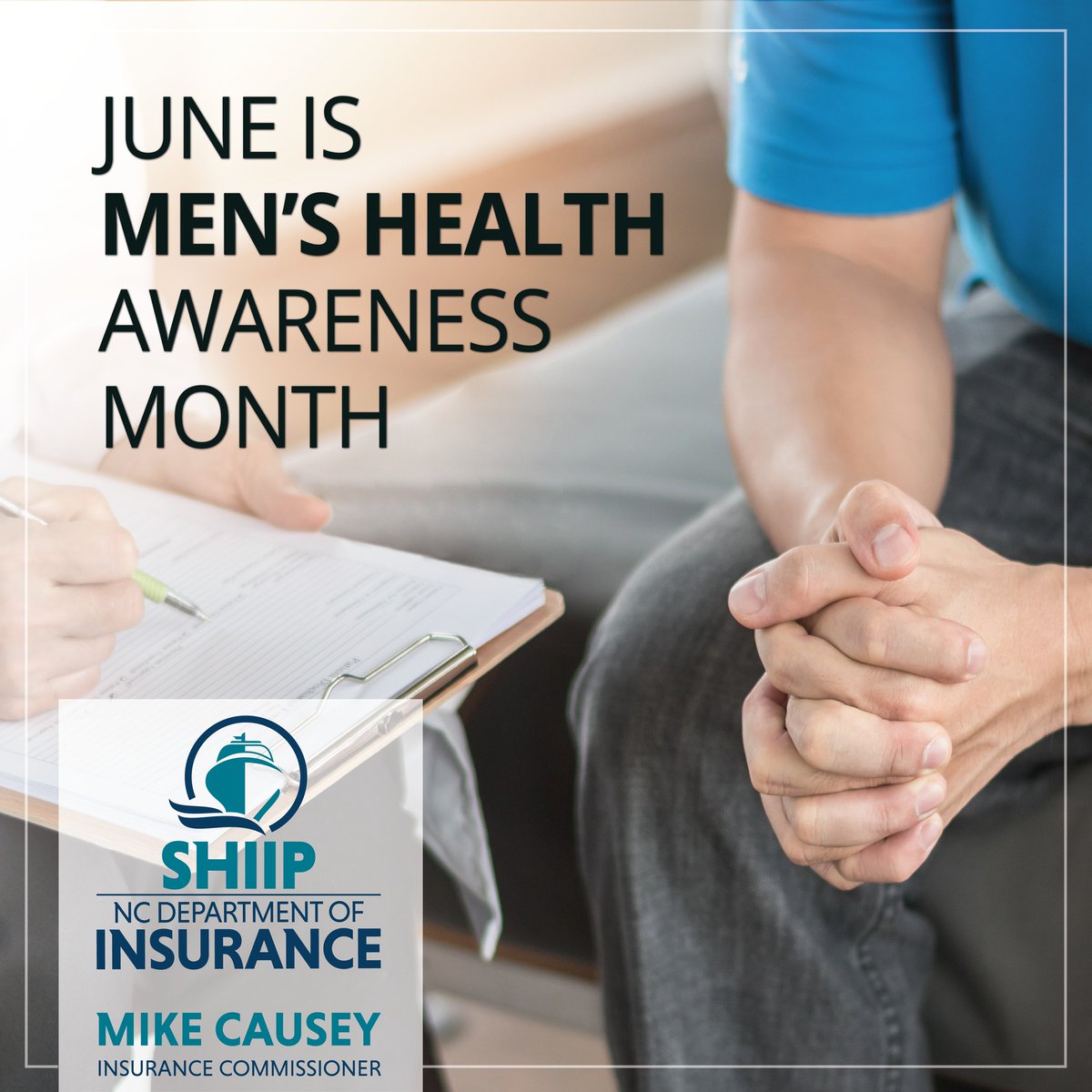 June is Men’s Health Awareness Month! 💪 
Check in on your health &amp; insurance coverage. Our SHIIP team can help you:  
✅ Review Medicare  
✅ Compare Prescription Plans  
✅ Identify Savings  
Learn more &amp; connect: ncshiip.com