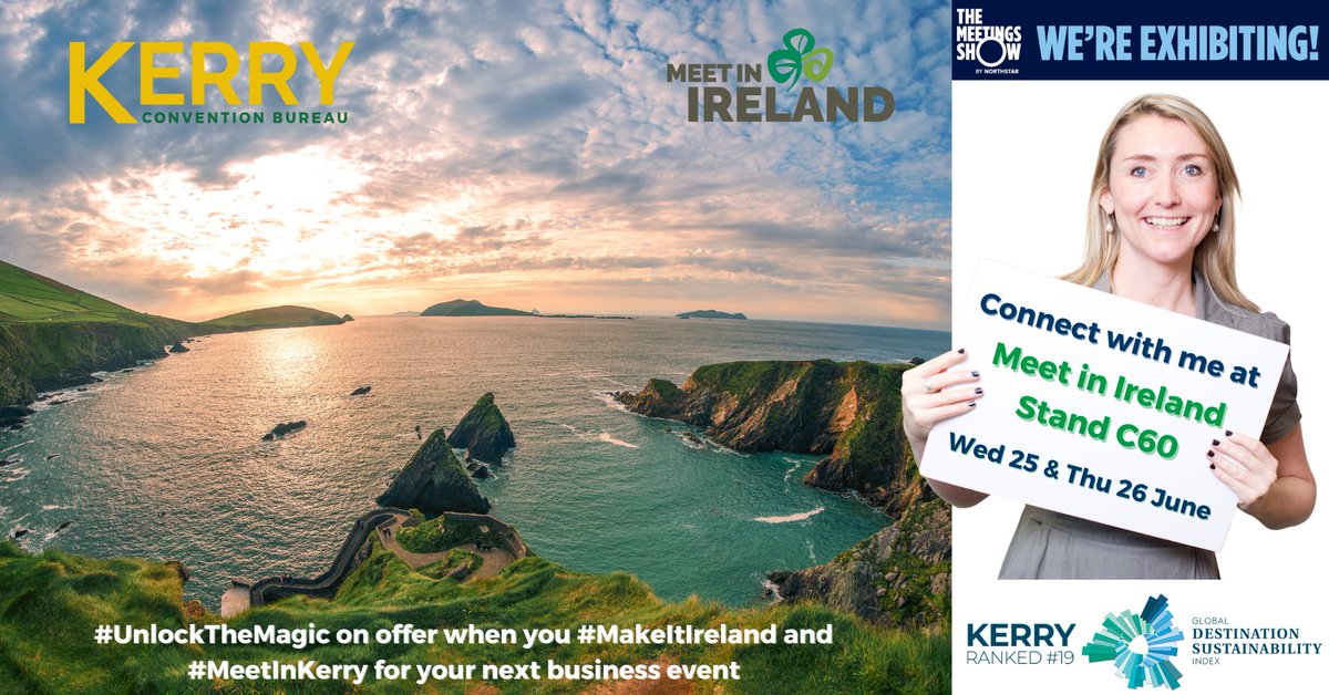 Kerry Convention Bureau (@kcbkerry) on Twitter photo Heading to <a href="/MeetingsShow/">The Meetings Show</a>? #UKEventProfs; if you're looking for a #FutureFocused destination to deliver the meaningful event attendees are talking about for years to come, set up your #MeetInKerry #MakeItIreland appointment or register to attend here ➡️app.themeetingsshow.com/newfront ☘️ Heading to <a href="/MeetingsShow/">The Meetings Show</a>? #UKEventProfs; if you're looking for a #FutureFocused destination to deliver the meaningful event attendees are talking about for years to come, set up your #MeetInKerry #MakeItIreland appointment or register to attend here ➡️app.themeetingsshow.com/newfront ☘️