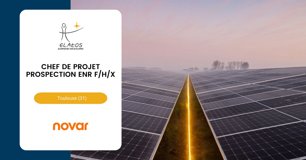 🌍 Vous souhaitez écrire une page de l’histoire du développement d’une structure nouvelle en France en pleine expansion avec une vision globale des solutions d’énergie ? 

#Recrutement Chef de projet Prospection EnR f/h/x sur Toulouse (31) pour Novar.

→bit.ly/4kSWCnA