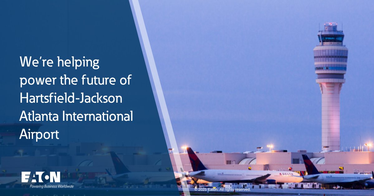 ETN_Electrical's tweet photo. Discover how our intelligent #PowerManagement solutions are helping support an efficient and resilient energy future at Hartsfield-Jackson Atlanta International Airport: https://t.co/iZcMlSPS36
#EnergyTransition https://t.co/fynbt2eGfA