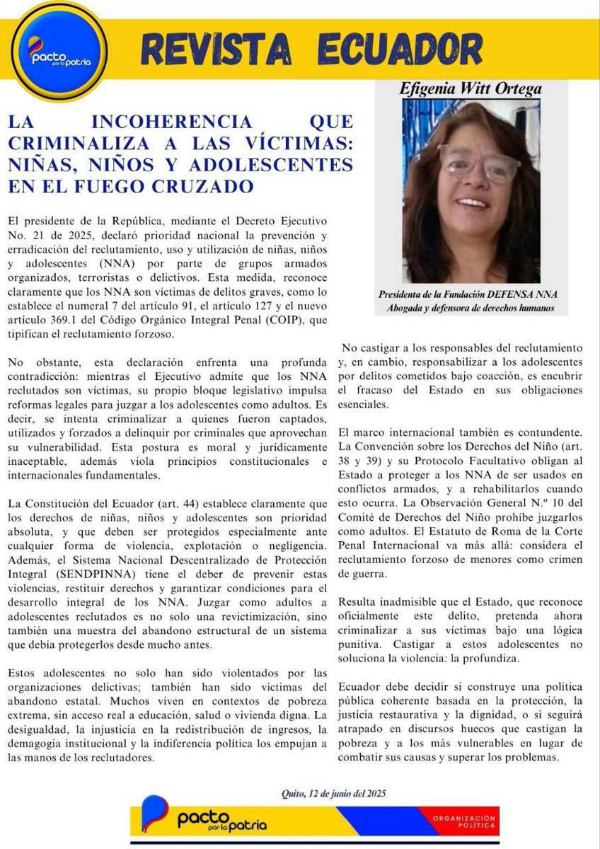 Pacto Por La Patria (@pactoxlapatria) on Twitter photo 💧#RevistaEcuador || 🇪🇨
Espacio digital de análisis y opinión sobre política, economía, sociedad y cultura de nuestro país.
🔎 #Política: Debates que definen nuestro futuro.
💰#Economía: Soluciones para los desafíos de hoy.........
▶️ n9.cl/60usi
<a href="/PactoxlaPatria/">Pacto Por La Patria</a> 💧#RevistaEcuador || 🇪🇨
Espacio digital de análisis y opinión sobre política, economía, sociedad y cultura de nuestro país.
🔎 #Política: Debates que definen nuestro futuro.
💰#Economía: Soluciones para los desafíos de hoy.........
▶️ n9.cl/60usi
<a href="/PactoxlaPatria/">Pacto Por La Patria</a>