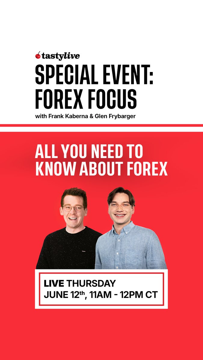 tastylive (@tastyliveshow) on Twitter photo Forex marks the spot! Watch LIVE today 06/12 at 11AM CT as Frank Kaberna & <a href="/glenfrybarger/">Glen Frybarger</a> help you learn everything you need to know about FOREX. Drop a question in the chat. bit.ly/4dWLYK2 Forex marks the spot! Watch LIVE today 06/12 at 11AM CT as Frank Kaberna & <a href="/glenfrybarger/">Glen Frybarger</a> help you learn everything you need to know about FOREX. Drop a question in the chat. bit.ly/4dWLYK2