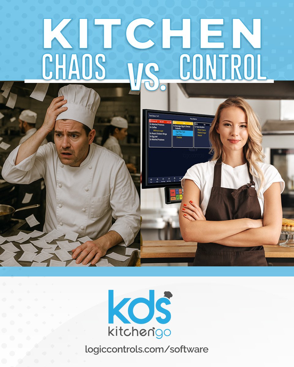 logiccontrols's tweet image. Still dealing with lost tickets and kitchen chaos?

Meet KitchenGo—a digital KDS that streamlines order tracking, boosts accuracy, and replaces the noise with clarity.

More info: hubs.la/Q03r19d30
#KitchenEfficiency #QSRTech #KitchenDisplaySystem #LogicControls #KDS