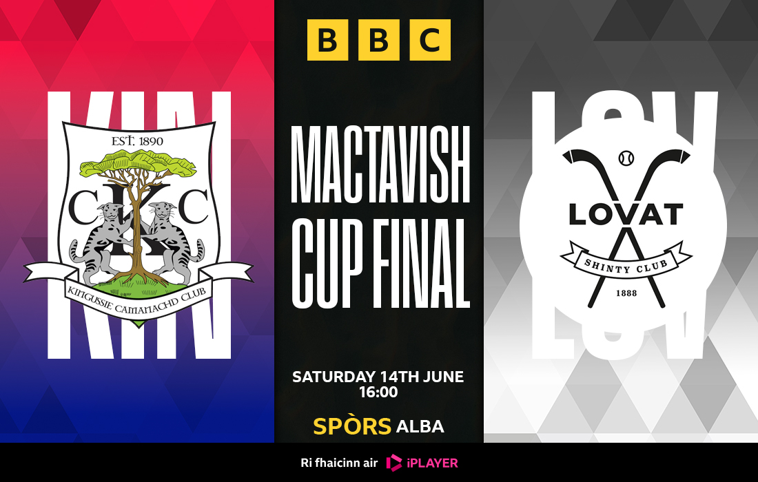 ▶️ Mactavish Cup Final
🏑 <a href="/KCamanachd/">Kingussie Camanachd</a> V <a href="/LovatShintyClub/">Lovat Shinty Club</a>
⏰  16:00
📺 @BBCALBA &amp; <a href="/BBCiPlayer/">BBC iPlayer</a>
 
🔥 Cuairt dheireannach Cupa MhicTàmhais le Ceann a’ Ghiùthsaich agus Lobhait a’ cluiche airson a’ chiad chupa den bhliadhna ann an seusan na h-iomain.
#BBCALBA #Shinty