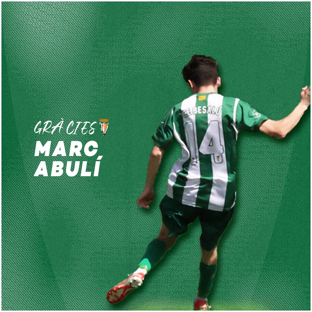 👏🏻GRÀCIES MARC!

✨Gràcies pel teu compromís defensant aquesta samarreta.

Molta sort en el futur!💚🤍

#AmuntBesalú💚