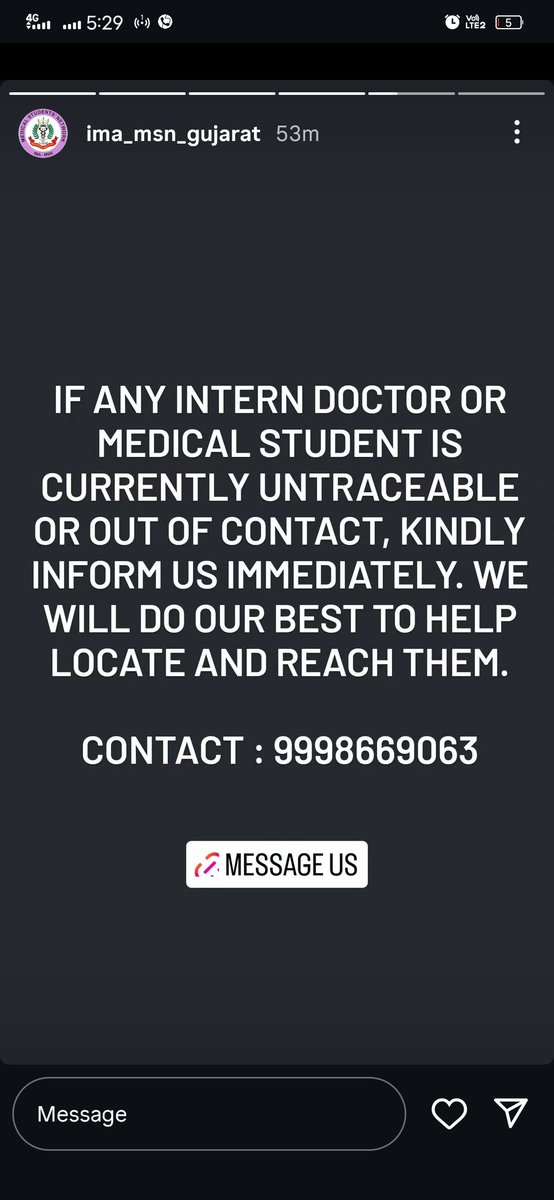 If any student is missing contact on given number