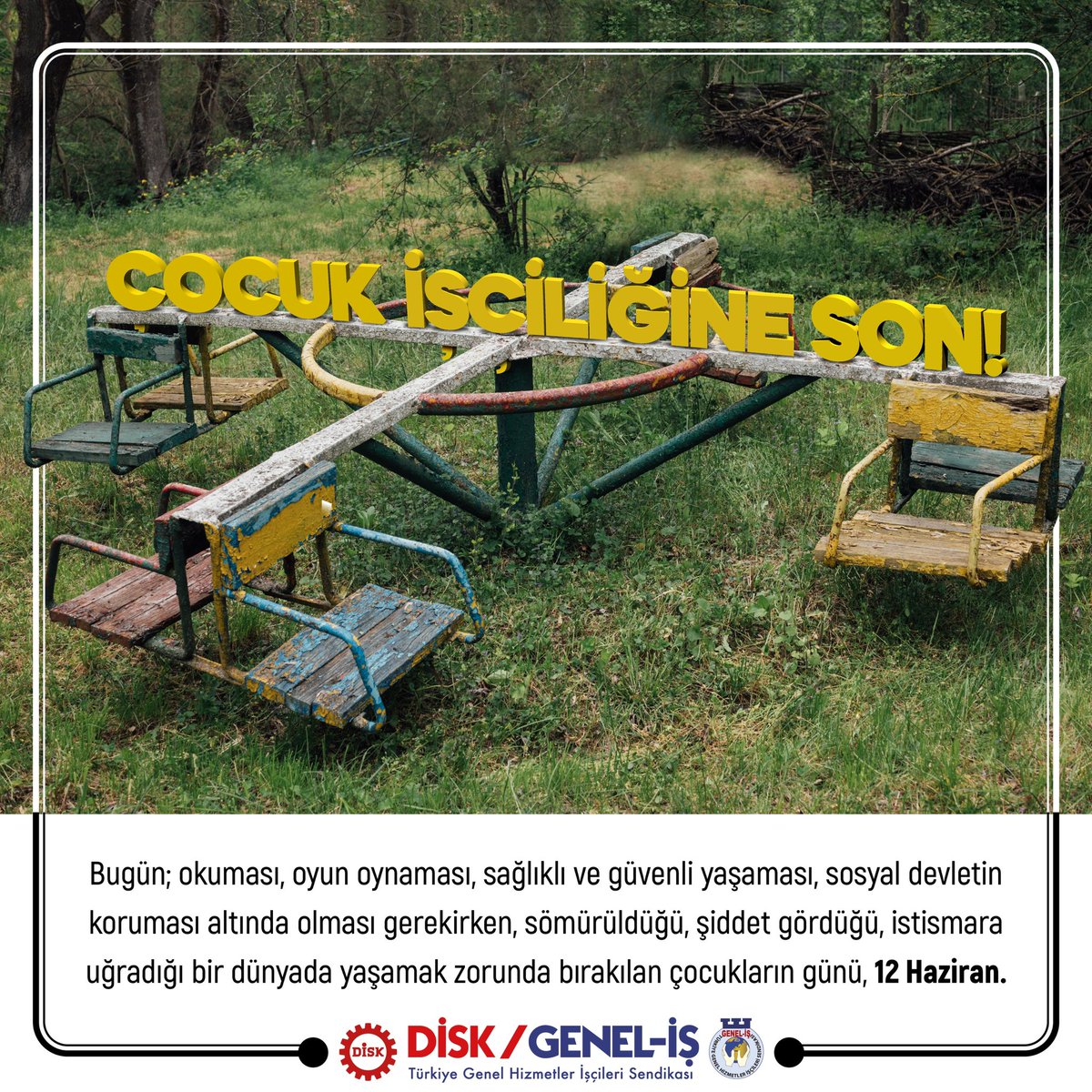 DiSK_Genel_is's tweet photo. Bir çocuk bile çok çocuk. 
Çocuk işçiliğini sona erdirmek için mücadeleye devam. #WorldDayAgainstChildLabour #EndChildLabour 
#12Haziran