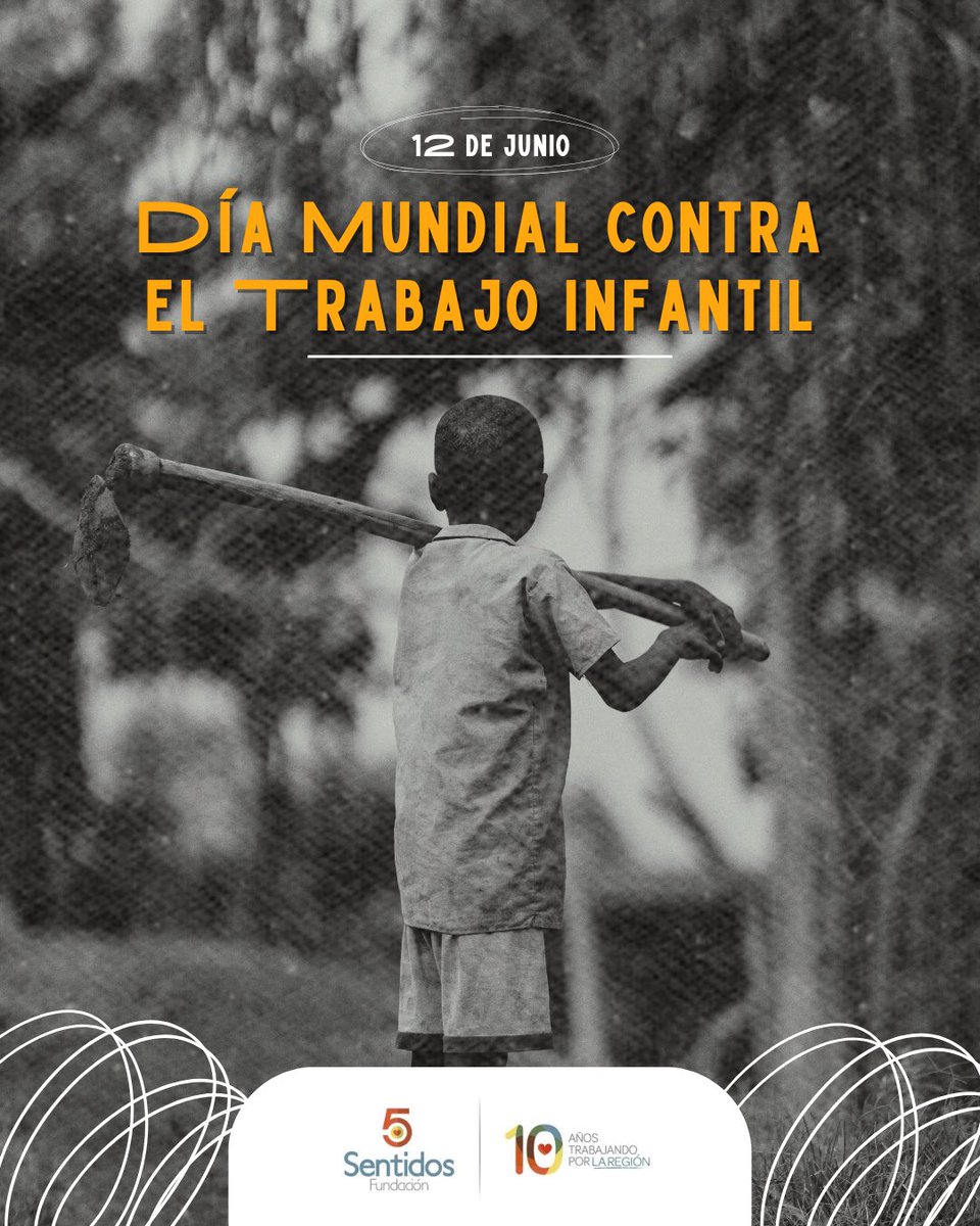 FCincoSentidos's tweet photo. Cada niño tiene derecho a una infancia feliz, a la educación, a la protección, a soñar, a jugar y a un desarrollo integral. 🚸 ¡No al trabajo infantil! ❌ https://t.co/xNWqOEU8Lb