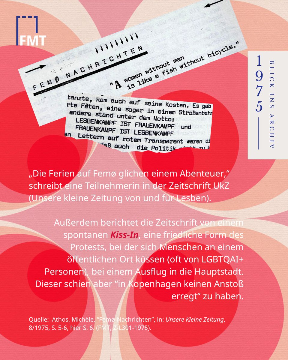 🌞 🏳️‍🌈Sommer, Sonne, Frauenpower: Vor 50 Jahren schufen die dänischen „Rødstrømper“ mit dem Frauencamp Femø legendäre Räume für feministische #Utopien &amp; Sichtbarkeit für lesbische Frauen. #FrauenMediaTurm #BlickInsArchiv #FrauencampFemø #LesbischSeinUndLeben #PrideMonth