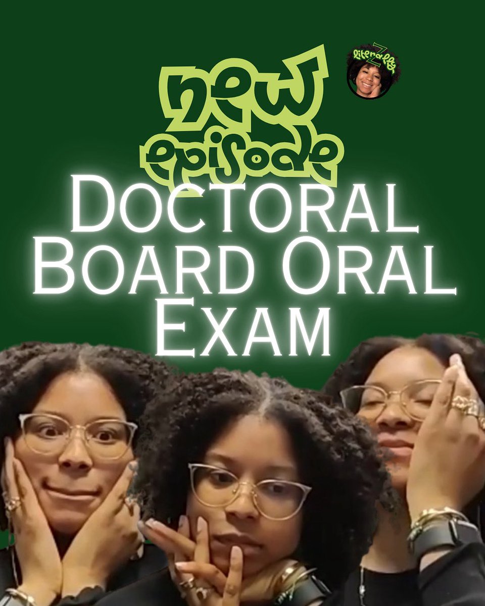 itsliterally_z's tweet photo. So much to unpack here… the dissertation proposal/doctoral board oral exam was a rollercoaster of a process but I made it to the other side. Check out the full podcast episode on my Spotify and YouTube! #literallyz  #phdcandidate #ABD #graduateschool #education https://t.co/hK2nXbOWUq