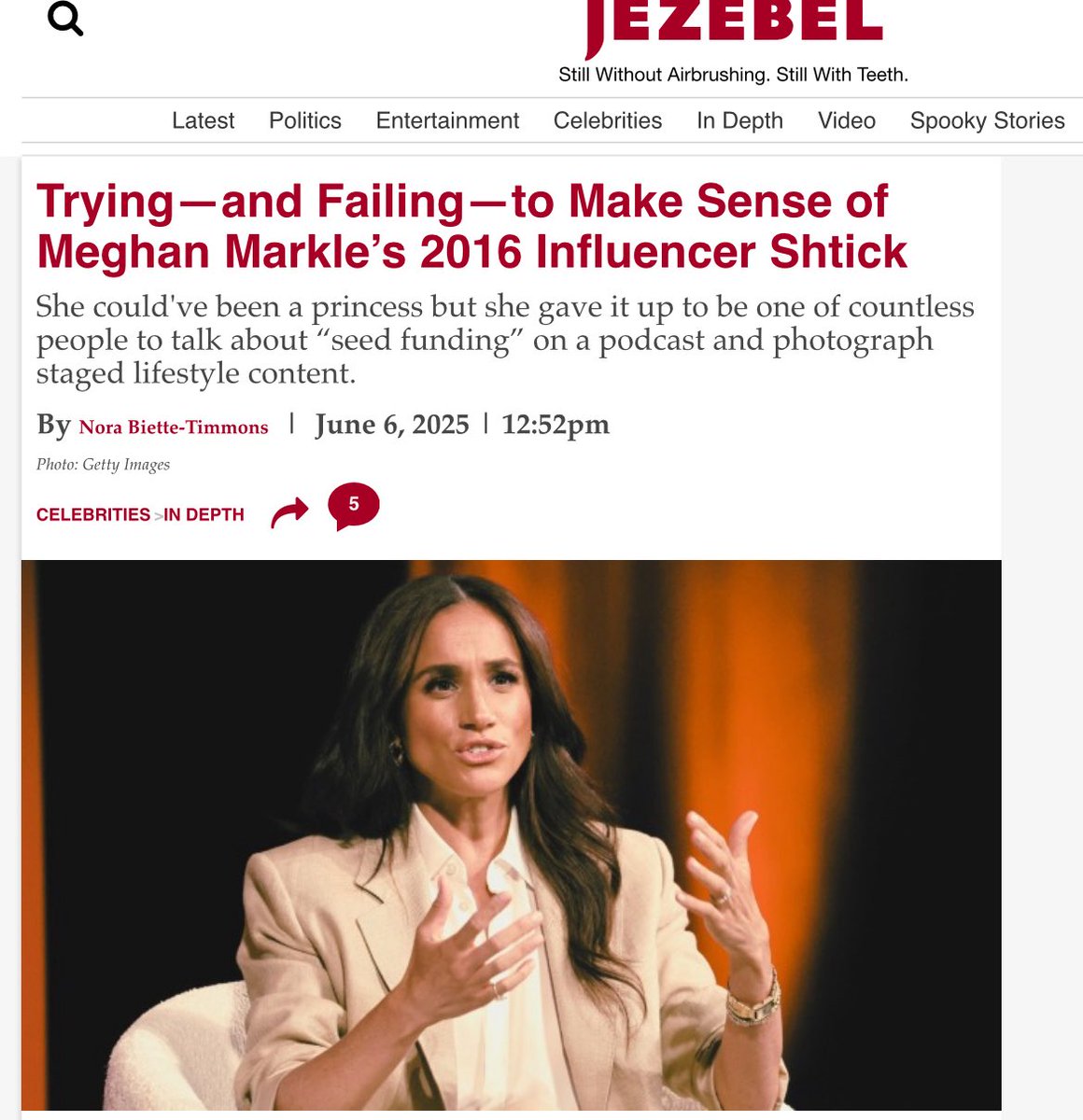 Not left-wing site also turning on Rachel. 😆