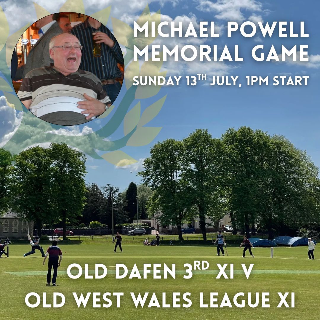 DWCC is delighted to be hosting a Michael Powell Memorial Match on Sunday July 13th, in memory of club Life Member and ex-Chairman, Mike Powell who sadly passed away earlier this year.  The match will begin at 1pm, and we look forward to seeing as many of you as possible there