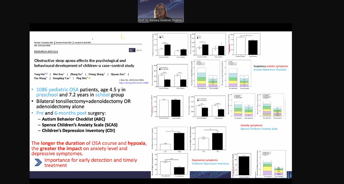 Joint Year in Review with ERS on paediatric sleep and sleep-disordered breathing. 

First speaker, Barbara Stražišar.

#eSleepEurope2025 #ESRS