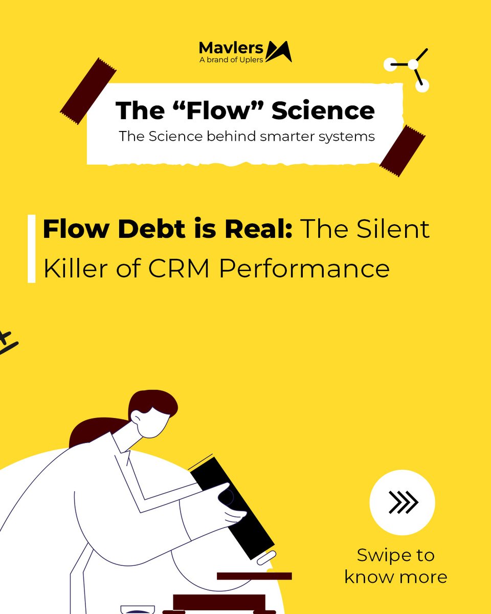 wearemavlers's tweet image. Episode 10 of #FlowScience: CRM &quot;flow debt&quot; is quietly wrecking performance &amp;amp; costing revenue.
We&apos;re tackling the 5 silent killers of CRM scalability, plus how top brands like Uber, Amazon &amp;amp; Zara prevent messy workflows.
Time to clean house &amp;amp; scale smart.