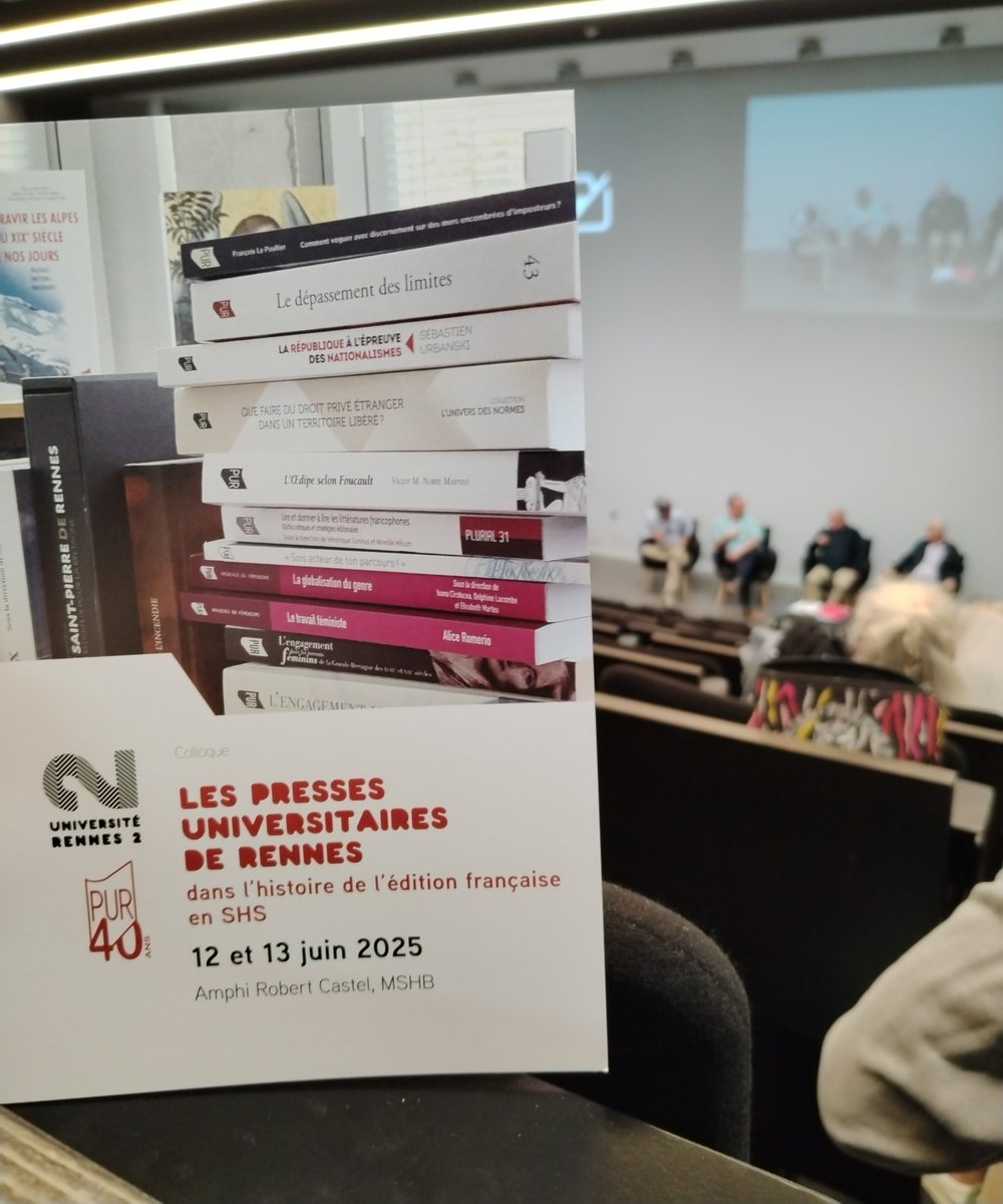 🎂 Le colloque à l'occasion de l'anniversaire des PUR, qui fêtaient en 2024 leurs 40 ans, vient de commencer.  
🫵 Vous pouvez bien sûr vous joindre à nous dans l’Amphi Robert Castel à la MSHB à Rennes, ou nous rejoindre en visio ! 
Le programme : calameo.com/read/006718660…