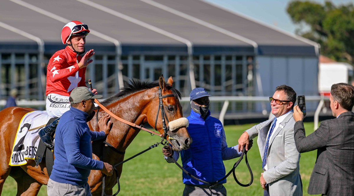 RaceCoastSales's tweet photo. CLAIR DE LUNE rewards Rolf &amp; Gloria with their first win in South Africa. She was their first purchase at the Cape Premier Yearling Sale. Congratulations and may this be the first of many. 

#CPYS2024 
#caperacingsale 
#jointhepassion 
#biggerbettercaperacing https://t.co/57NtMI3YZu