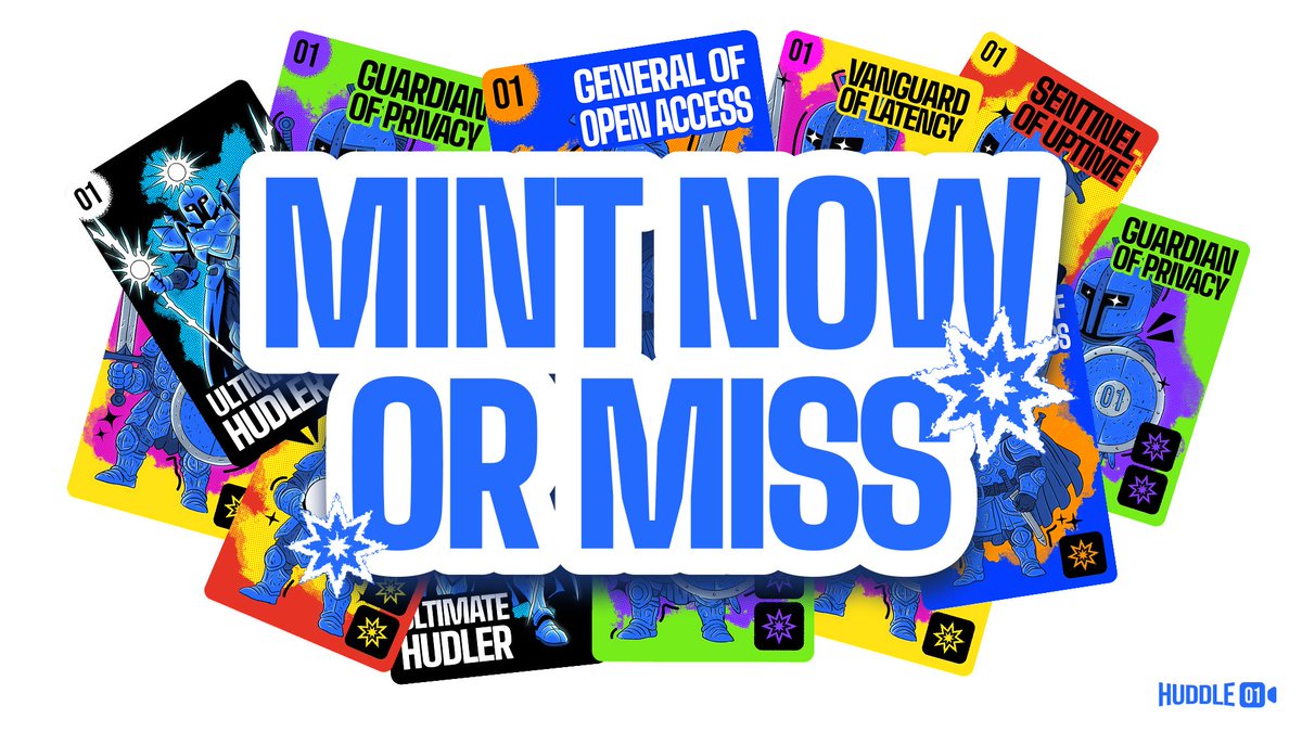 You didn't mint your Hudler yet? 👀
The mint window is closing fast.
 
Miss it, and you lose:
 💸 20% deposit
 🪑Your reserved spot
If you pre-booked.

Your chance to join the HUDL network might just slip away. Mint Now: node.huddle01.com